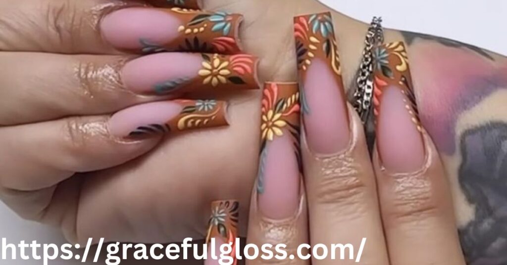 Airbrushed Fall Nail Designs