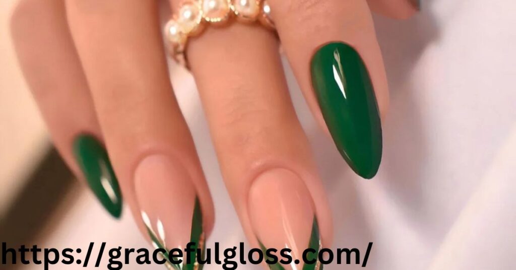 Emerald Elegance Nails