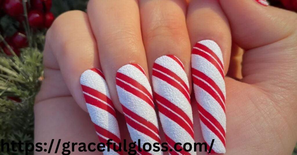 Candy Cane Stripes Nails