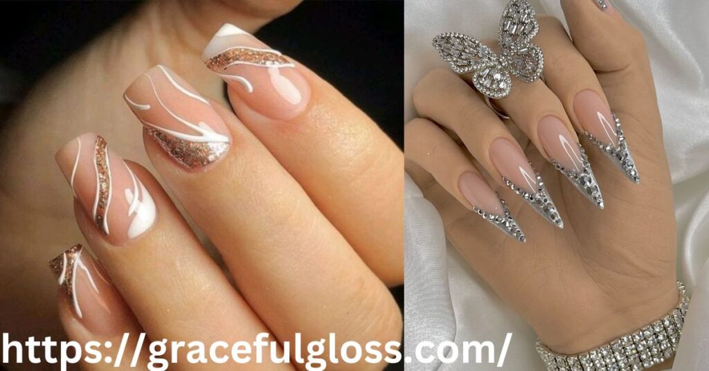 Rhinestone Accents Nails