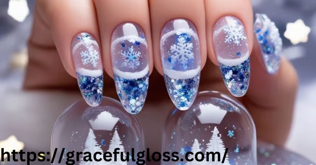 Snow Globe Art Nails