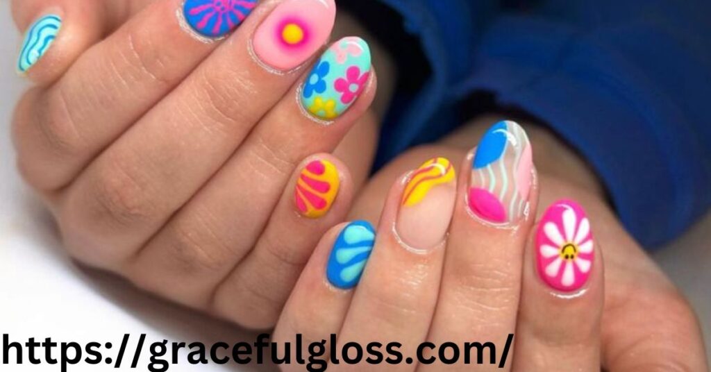 Chaotic Summer Nail Art 48 short and bright summer nail art designs that pop