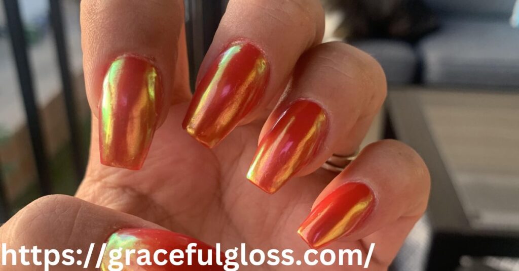 Chrome Orange Finish 29 orange nails ideas that look absolutely fire