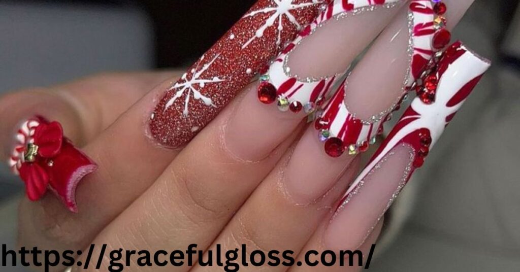 Chrome Snowflake Nail Art