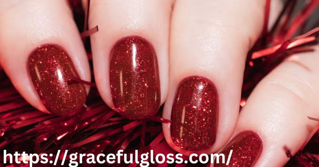 Christmas Sparkly Nails29 classy winter nails for a stunning holiday look