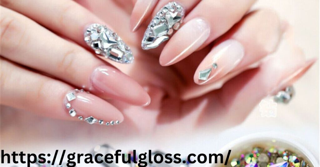 Crystals and Gems 32 light purple nails to feel the season in your heart