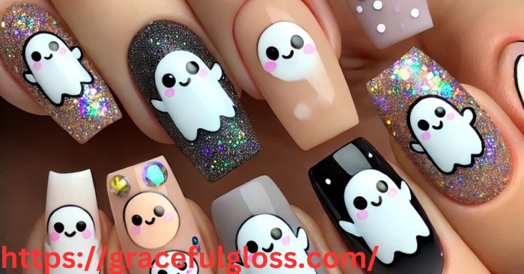  Cute Ghosts Nail Art 29 simple fall nail art ideas youll want to try right now