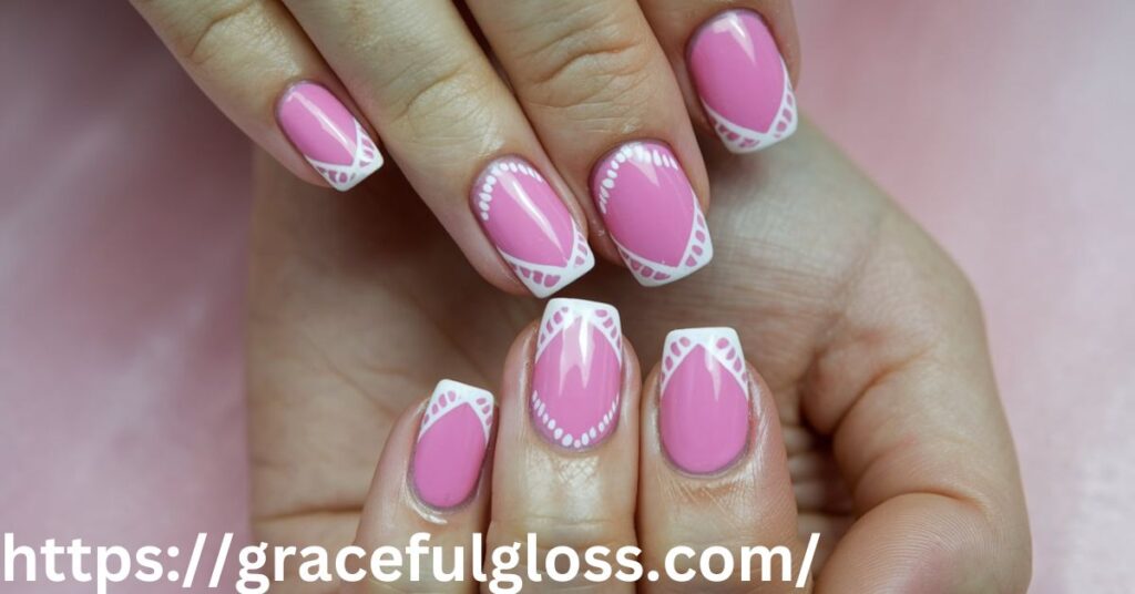 Diagonal White Tip Designs