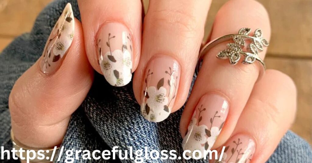 Floral Inspired French Tips