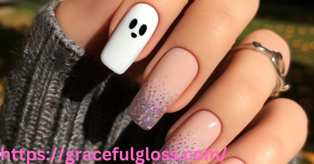 Ghost Nail Art20 halloween nail inspo to catch glances