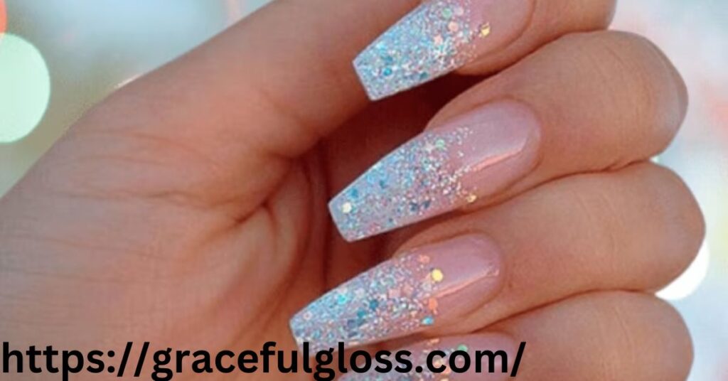 Glitter Gradient French Tips