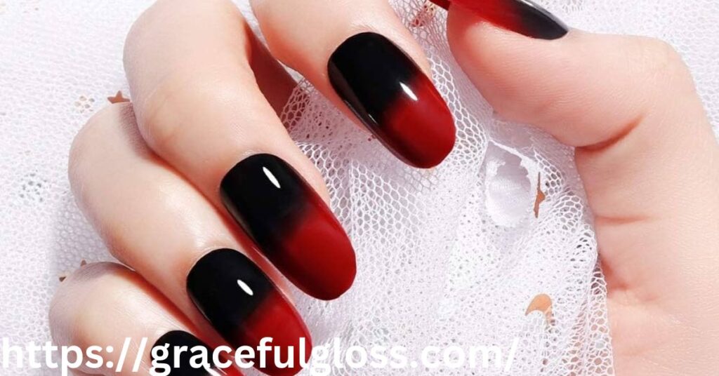 Gradient Black Tipped Nails29 black nails with black tips to make you feel divine