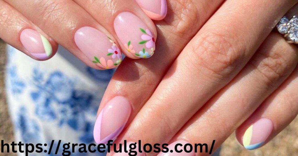 Lavender Nails with Pastel Swirls