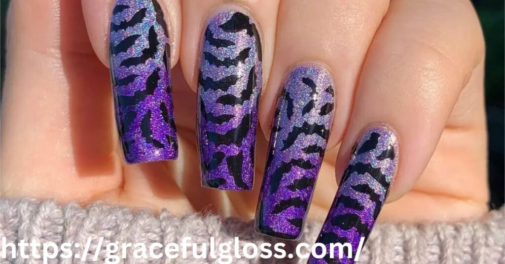 Lavender Nails with Chevron Patterns