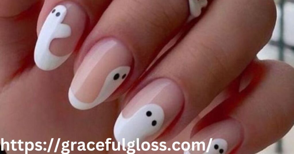 5. Ghost Nail Art for Halloween
