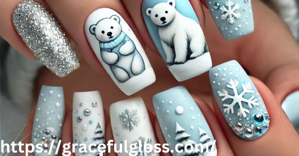 Matte Winter Nails
