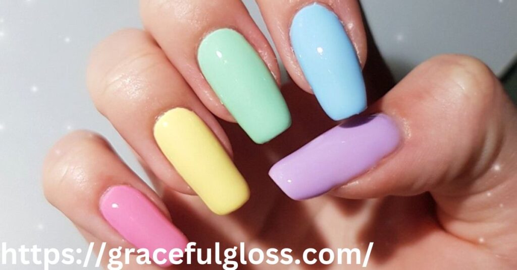 Pastel Rainbow Nails