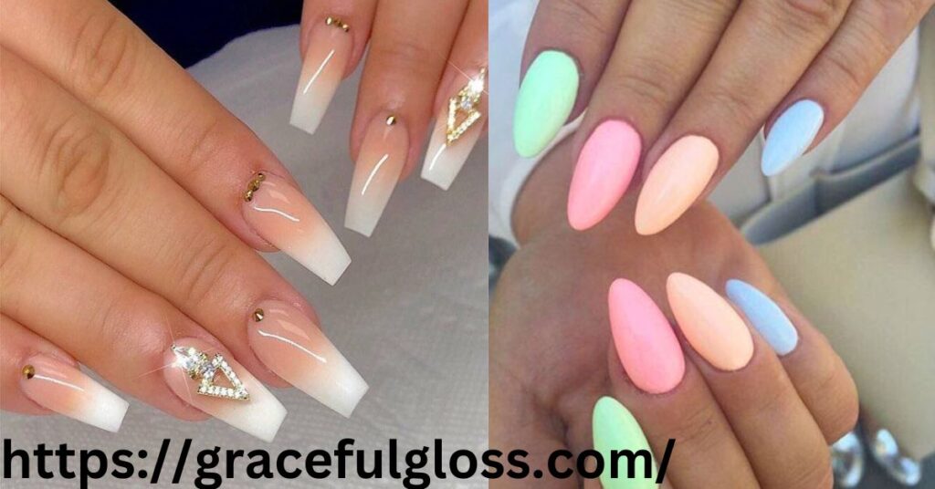 Pastel Rainbow Summer Nails