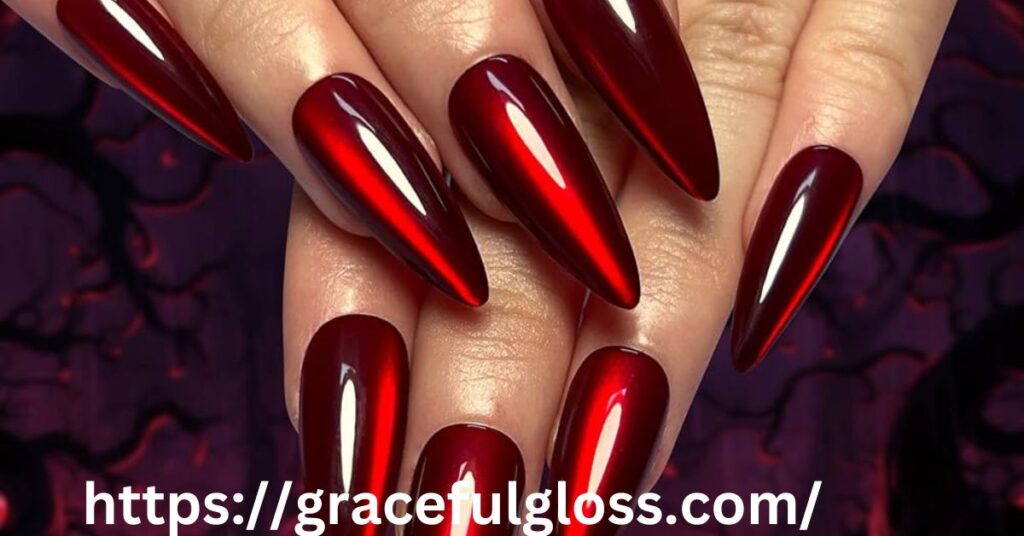 Red Halloween Nails22 halloween nail designs for a dramatic and bold look