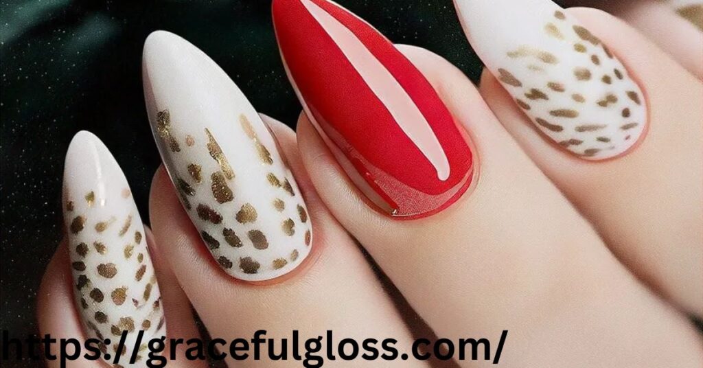Festive Animal Prints35 short christmas nails to bring magic at your fingertips