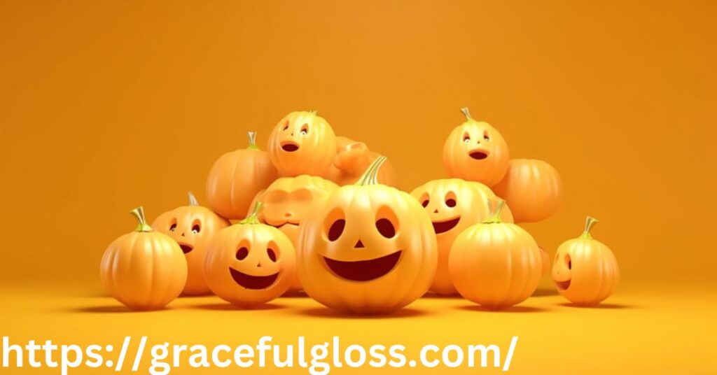 Smiling Pumpkins and Ghosts