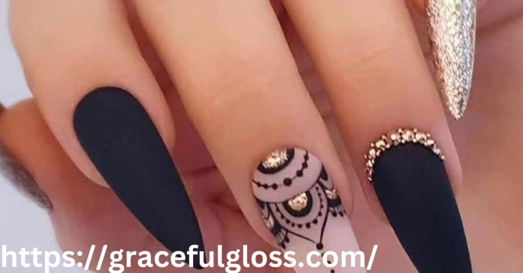 Sophisticated Black Matte Nails