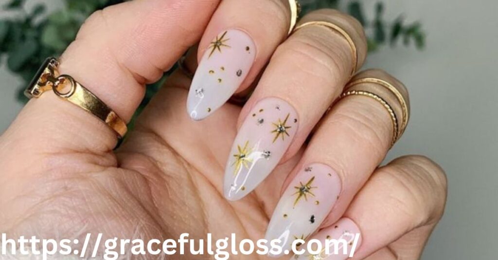 Celestial Purple Nails Idea