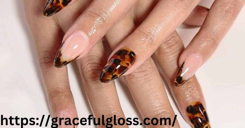 Tortoise Shell Accents Nails
