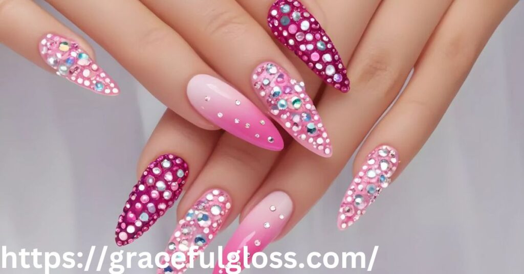 Two Shades of Pink with Nail Art: Contrasting Perfection