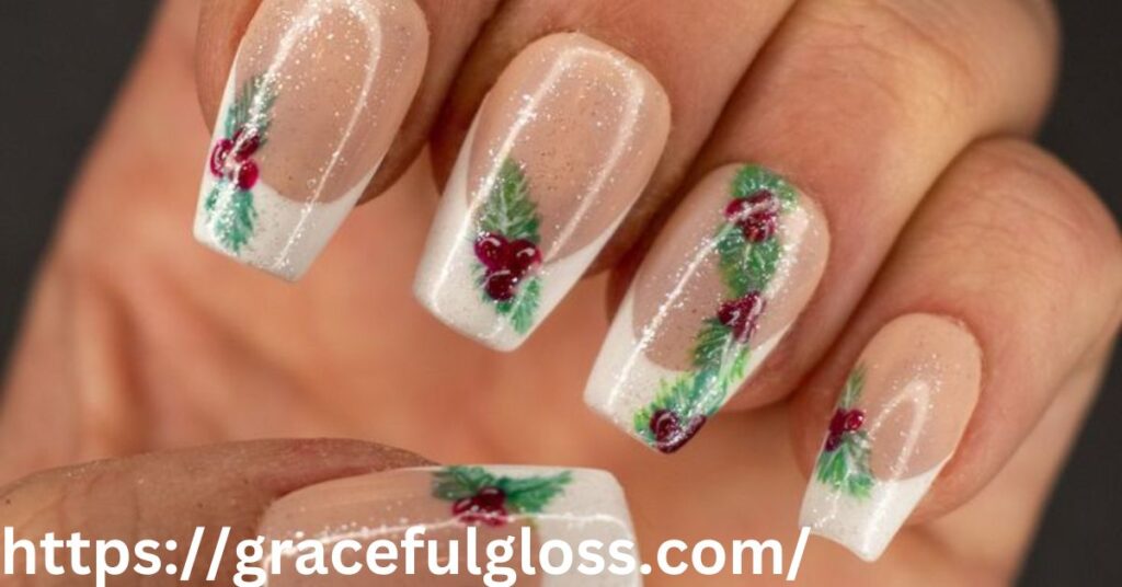 White Mistletoe Nail Art32 cute winter nails that will add to your holiday cheer