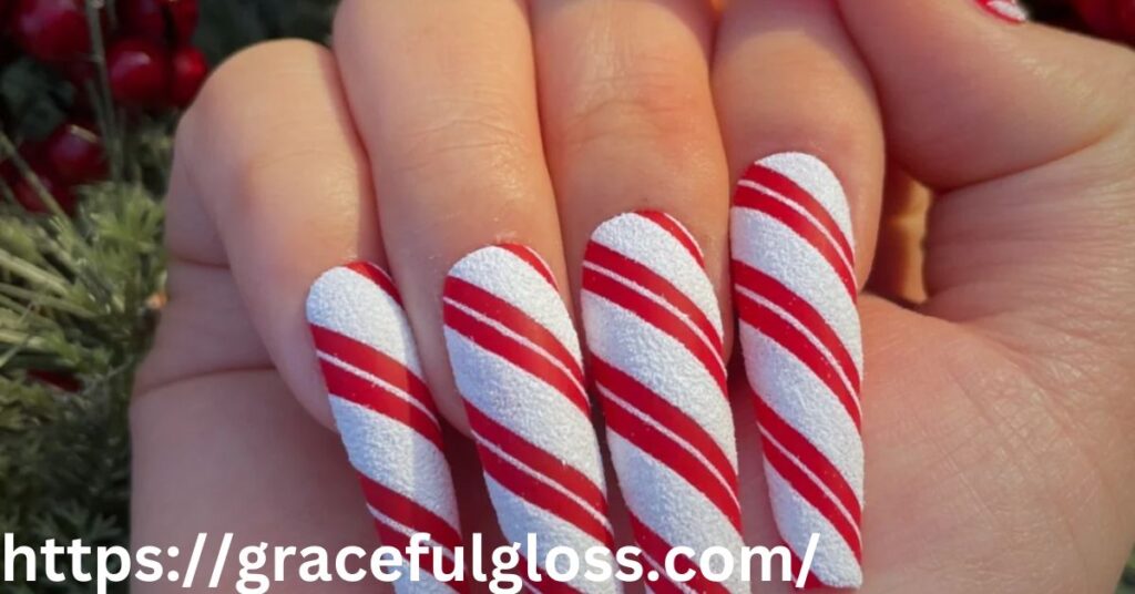 Candy Cane Stripes Nails