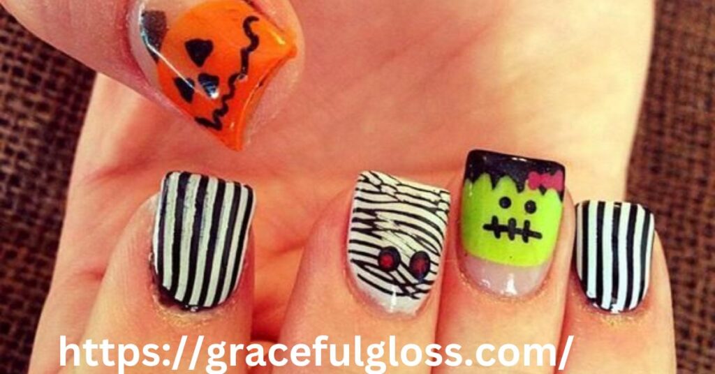 The Nightmare Before Christmas Nail Art