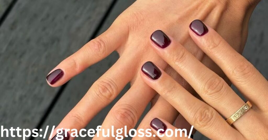 Burgundy Winter Nail