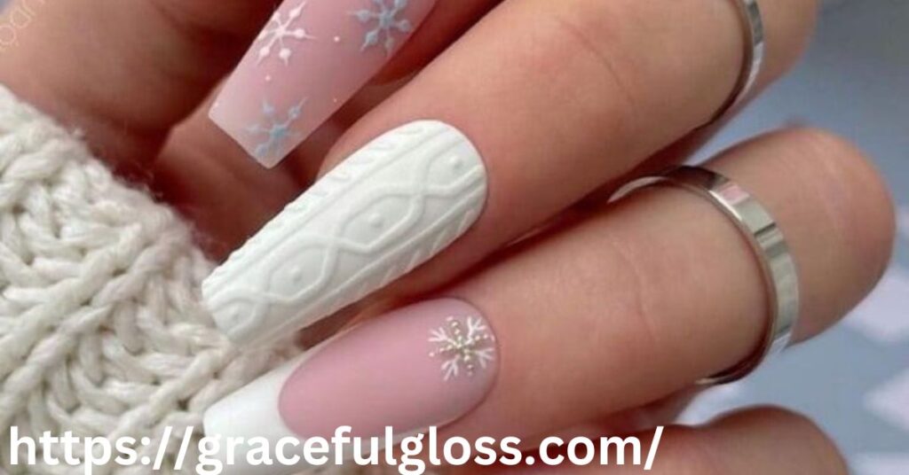 White Tip French Winter Nails