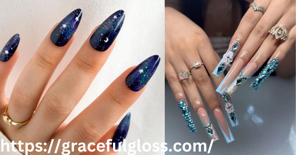 24 Captivating Dark Blue Nails Inspired by the Night Sky