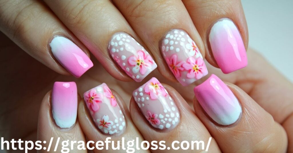 Airbrushed Light Pink Nails 29 pink nails with a design that will provoke double takes