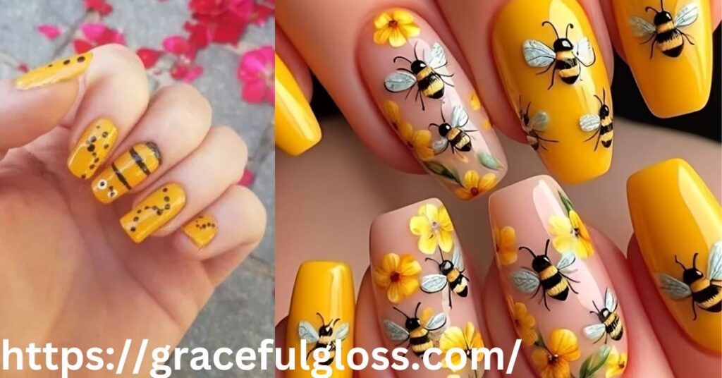 Bee Spring Nail Idea 28 easter nail ideas to hop through the season with joy