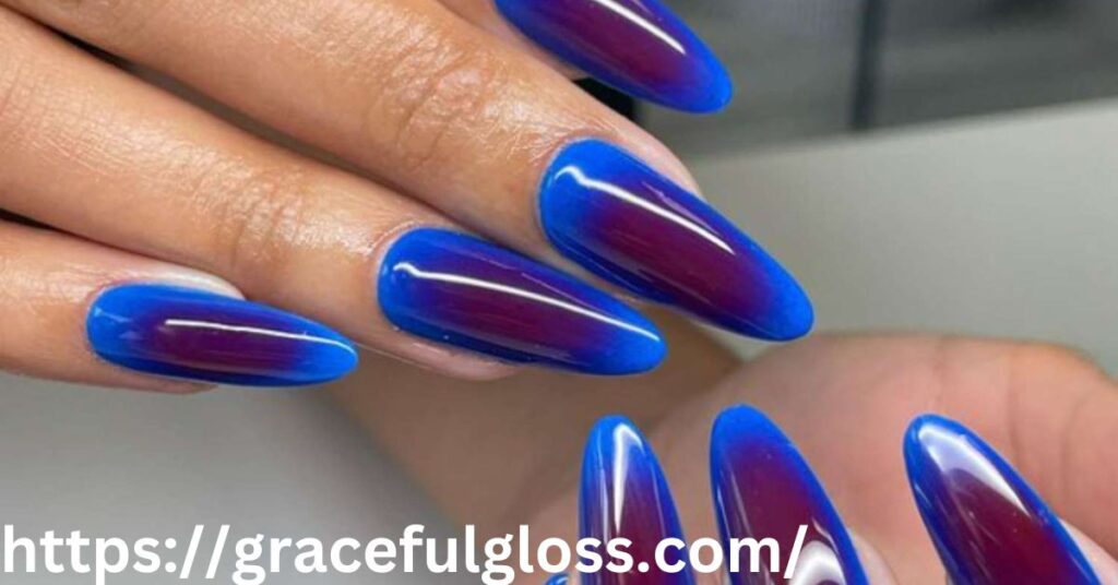 Blue Purple Nails