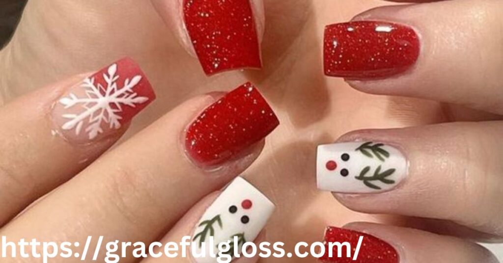 Christmas Coffin Nails