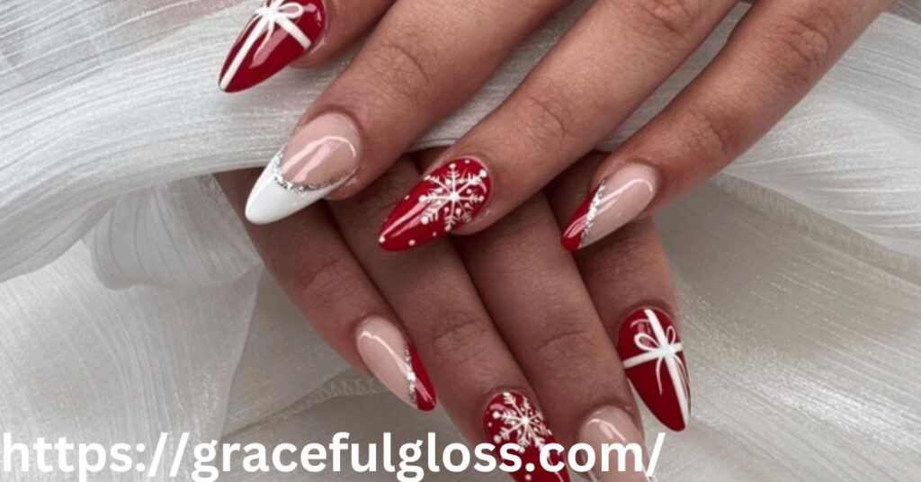 Santa Hat Nail Design