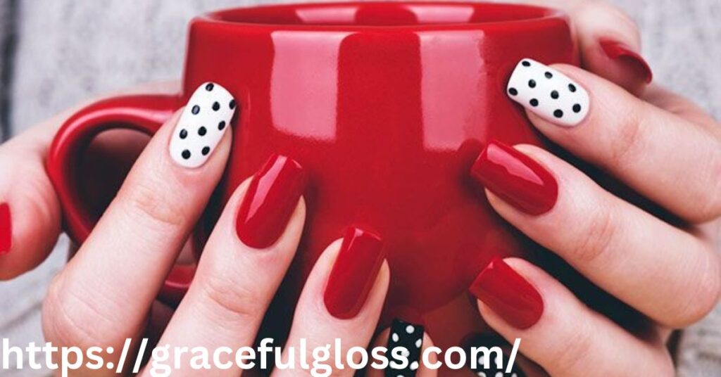 Classic Red and White Christmas Nails