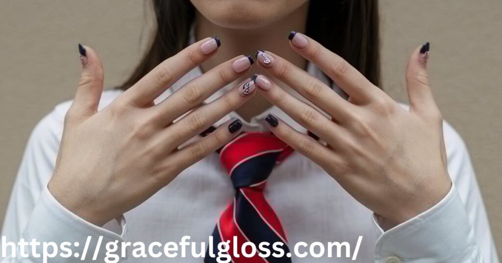 Classy French with Cute Nail Art