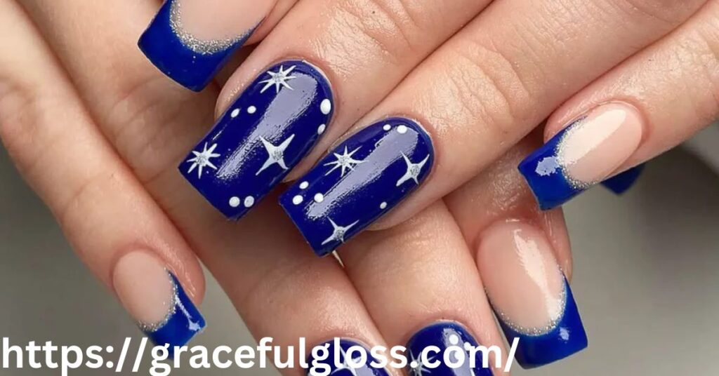 Dark Blue Nail Base Designs