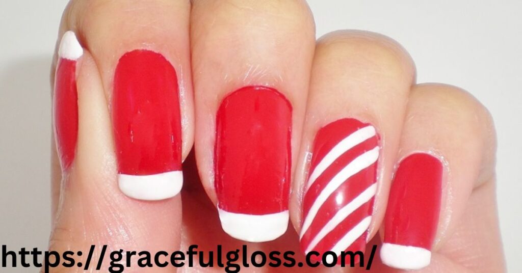 Candy Cane Stripe Nails