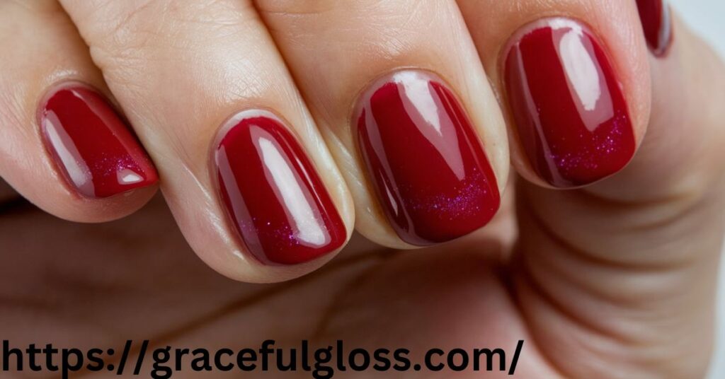 Short Red Nails