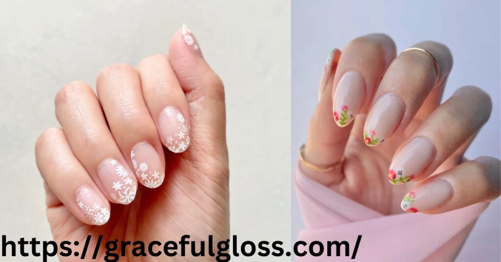 Floral French Tips