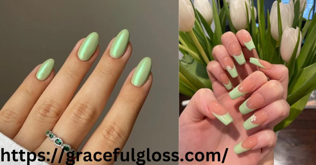 Fun & Playful Mint Nails