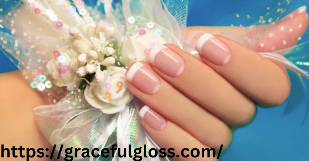 Glitter Reverse French Manicure