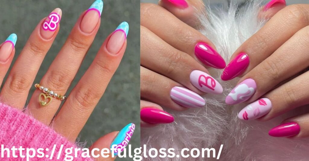 Hot and Light Pink Nail Art