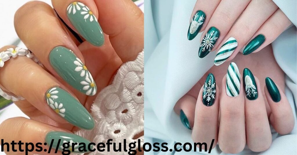 Aura Nail Art in Mint